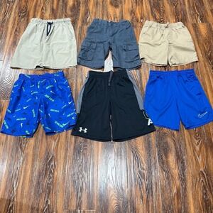 Boys M 8/10 Shorts Bundle Nike Swim Under Armour Tommy Bahama Old Navy Blue Tan
